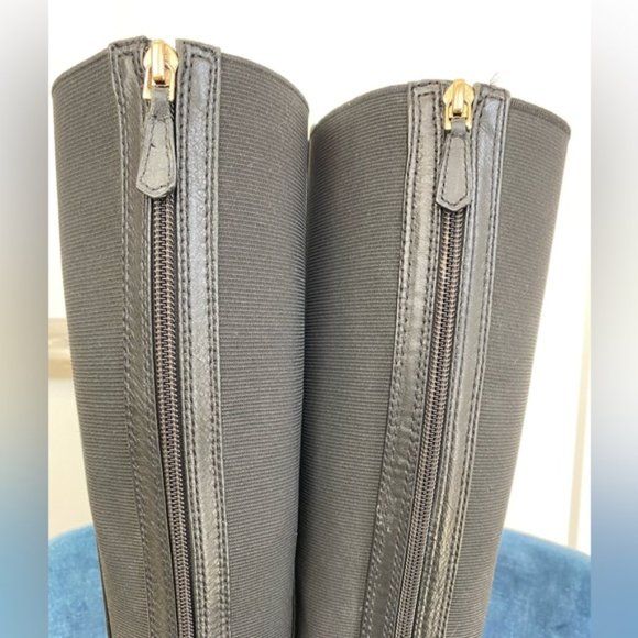 TORY BURCH Sullivan Knee High Black Leather Boots | Size 7 M | - Picture 9 of 15